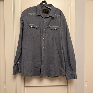 Gray Pearl Snap Howler Brothers Shirt